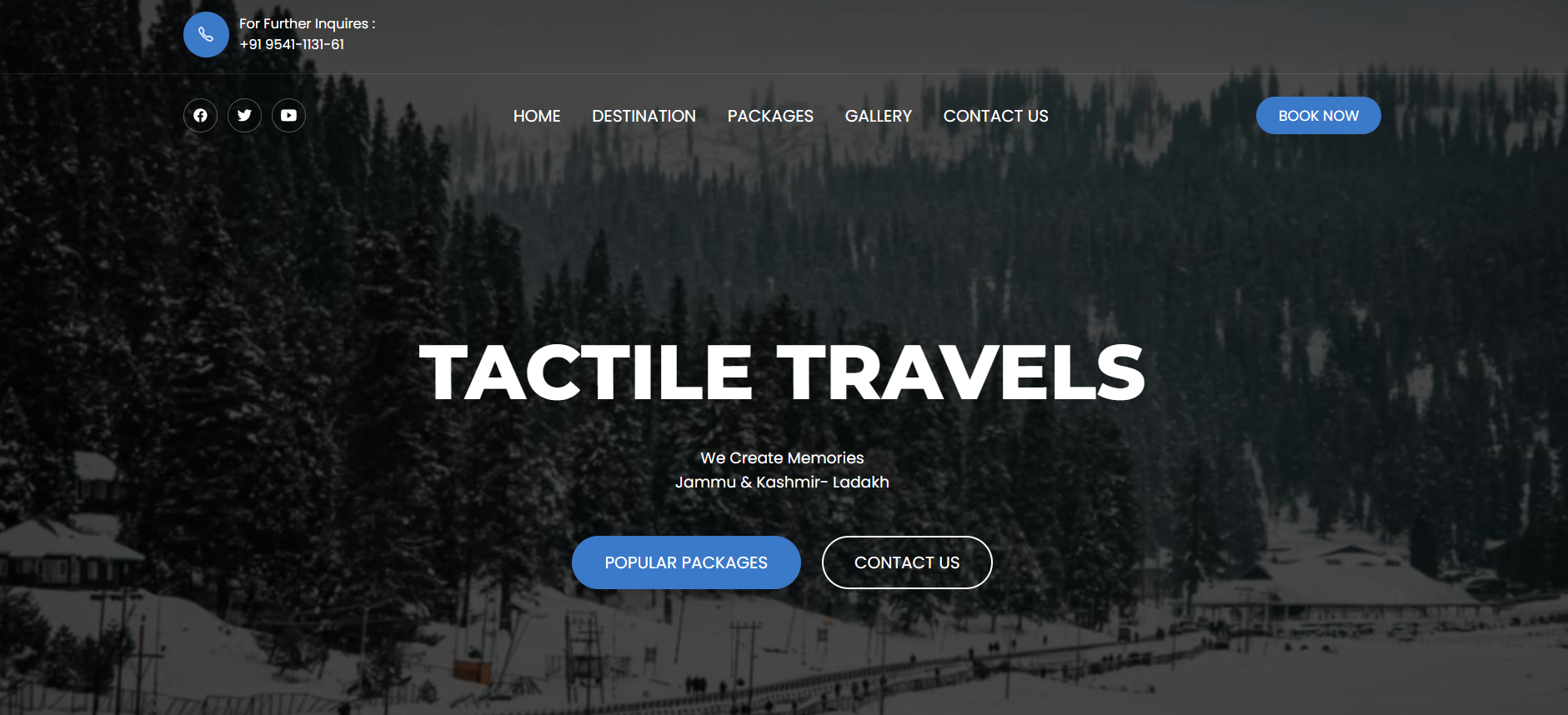 Tactile Tour and Travel Website