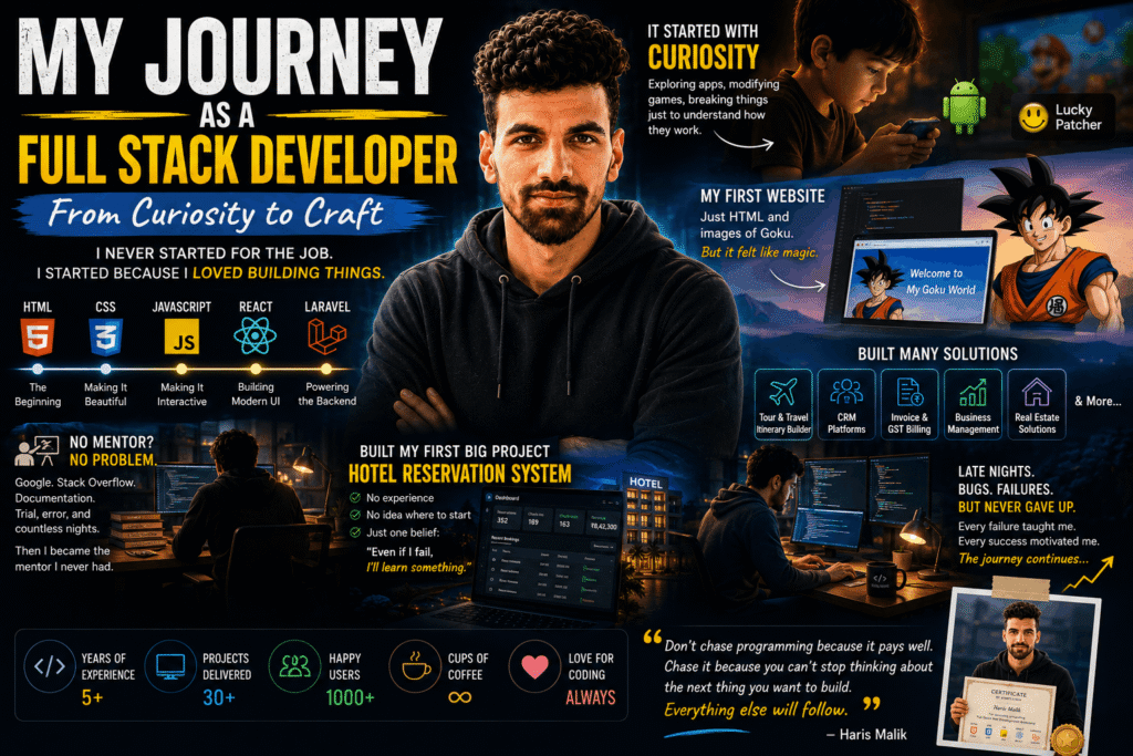 My Journey as a Full Stack Developer — I Never Started for the Job Written by Haris Malik