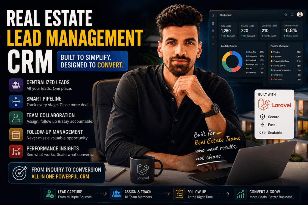 Real Estate Lead Management CRM developed by haris malik kashmir developer