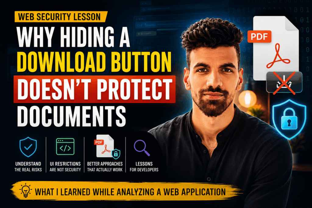 Why Hiding a Download Button Doesn't Protect Documents on the Web